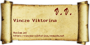 Vincze Viktorina névjegykártya